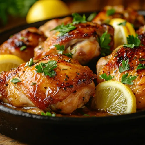 Lemon Herb Roasted Chicken Thighs