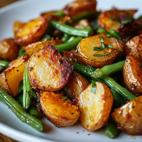 Roasted Potatoes and Green Beans