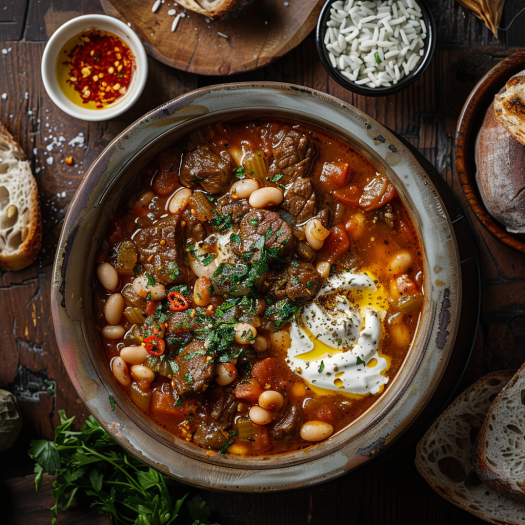 Turkish White Bean Stew with Beef (Kuru Fasulye)