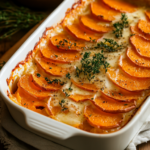 Savory Herb & Garlic Sweet Potato Gratin