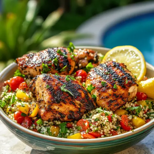 Grilled Herb Chicken with Couscous Salad