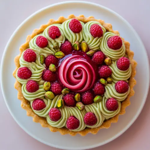 Pistachio Raspberry Tart
