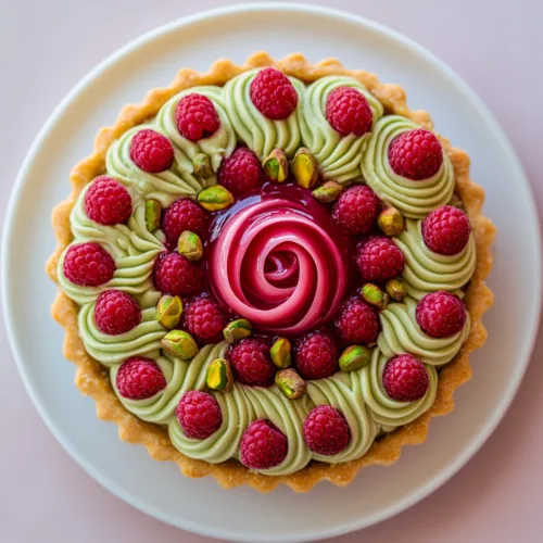 Pistachio Raspberry Tart