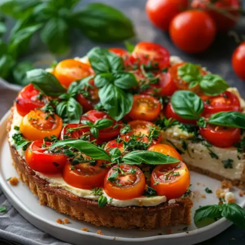 Heirloom Tomato Savory Cheesecake