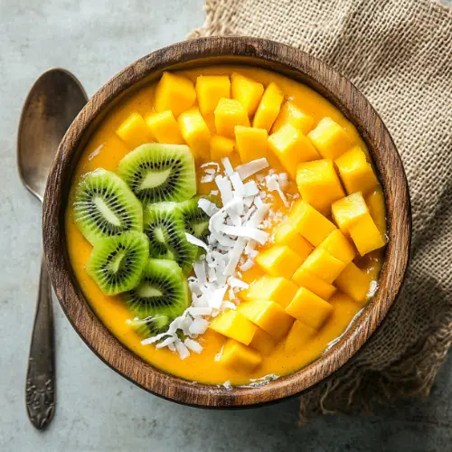 Tropical Mango Kiwi Smoothie Bowl