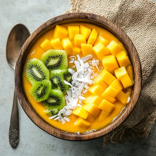 Tropical Mango Kiwi Smoothie Bowl