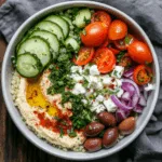 Mediterranean Quinoa Bowl with Hummus and Feta