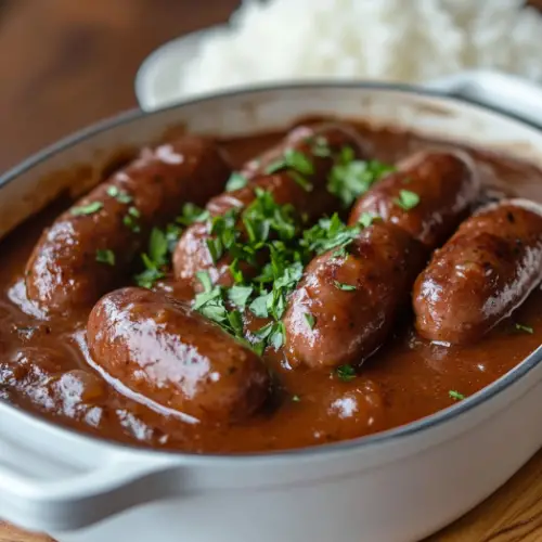 Sausages in Rich Tomato Gravy