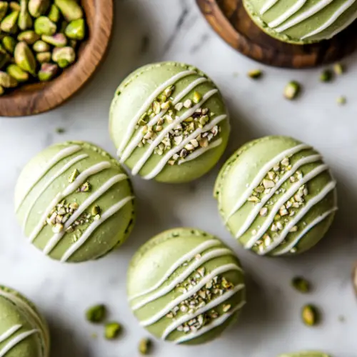 Pistachio White Chocolate Macarons