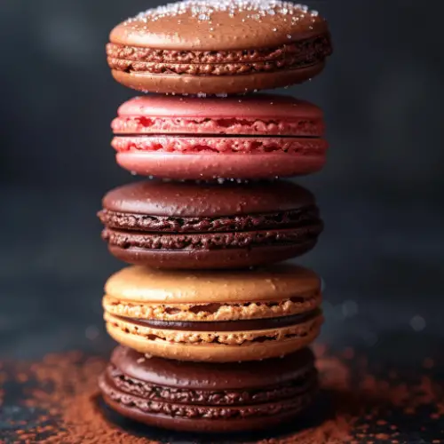 Gourmet Chocolate & Vanilla Macarons