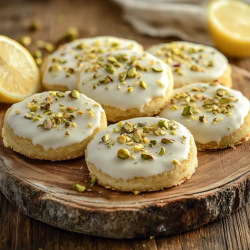 Lemon Pistachio Shortbread Cookies