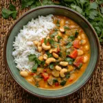 Creamy Coconut White Bean Curry with Basmati Rice