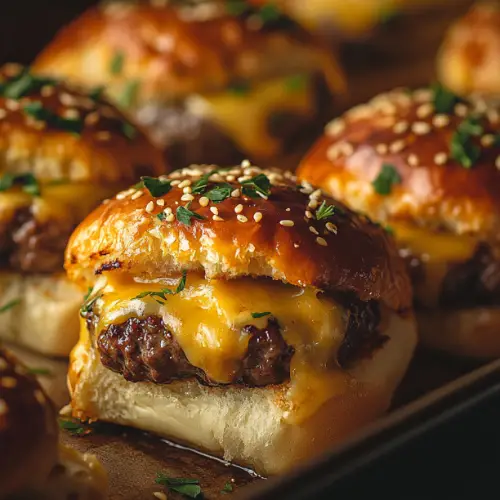 Garlic Butter Cheeseburger Sliders