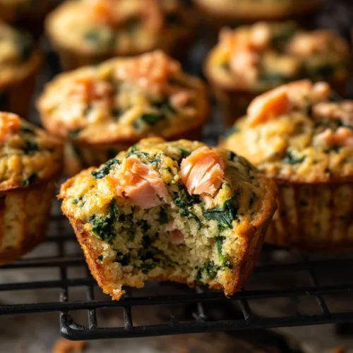 Savory Spinach and Smoked Salmon Muffins