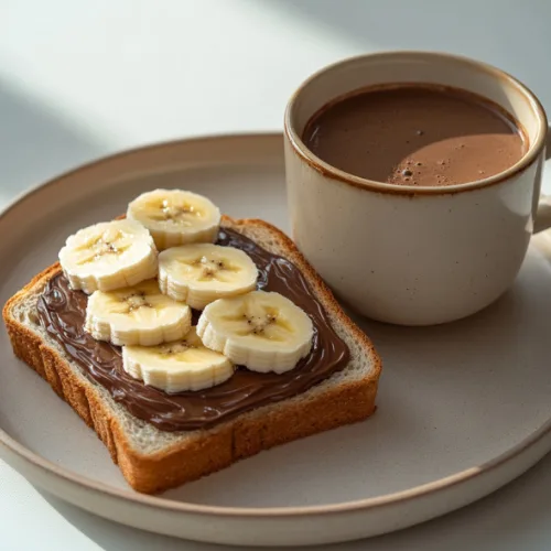 Chocolate Banana Milk Sandwiches with Cocoa Milk