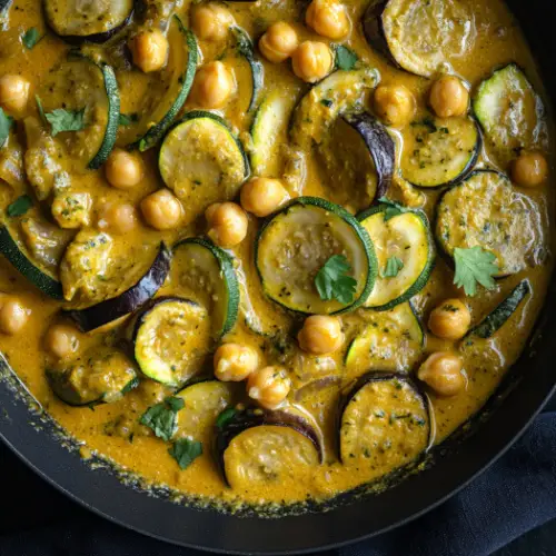 Zucchini and Chickpea Coconut Curry