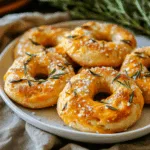 Cheddar Rosemary Soft Pretzel Bagels