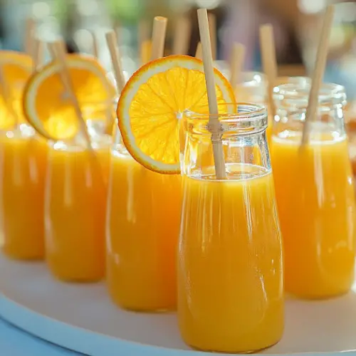 Fresh Orange Juice Party Bottles