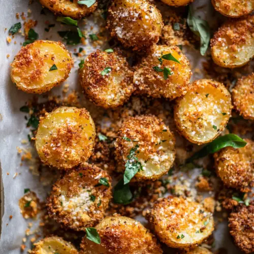 Crispy Garlic Parmesan Roasted Potatoes