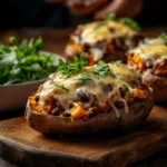 Chili Stuffed Sweet Potatoes