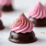 Chocolate-Covered Raspberry Marshmallow Kisses