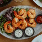 Crispy Breaded Shrimp with Dipping Sauces 3 Crispy Breaded Shrimp with Dipping Sauces