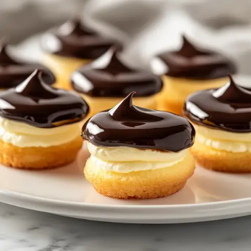 Mini Boston Cream Pie Cakes