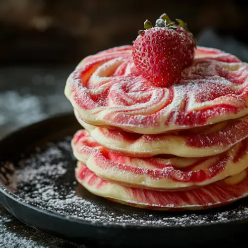 Strawberry Swirl Buttermilk Waffles