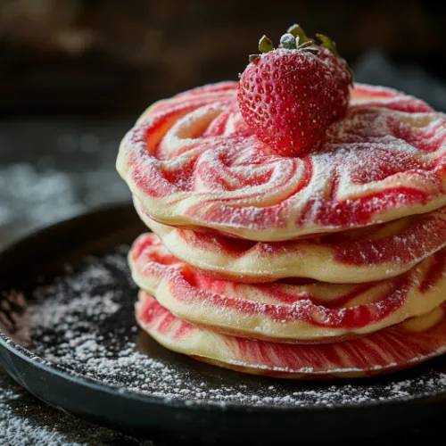 Strawberry Swirl Buttermilk Waffles