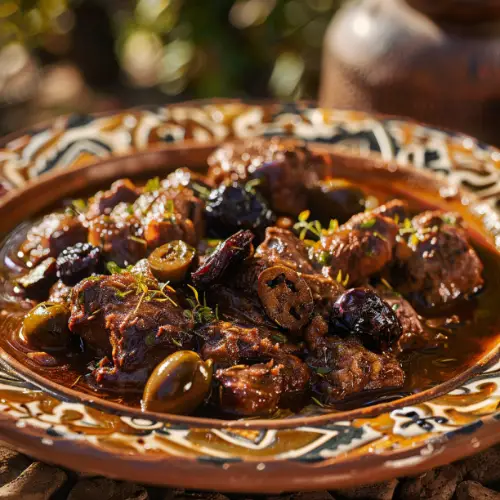 Moroccan Lamb Tagine with Prunes and Green Olives