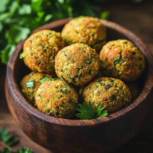 Baked Herb Chickpea Falafel Balls