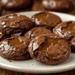 Fudgy Caramel-Stuffed Brownie Cookies 3 Fudgy Caramel-Stuffed Brownie Cookies