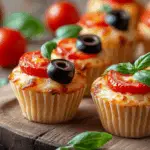 Mini Pizza Muffins 3 Mini Pizza Muffins