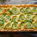 Zucchini Rosette Puff Pastry Tart 3 Zucchini Rosette Puff Pastry Tart