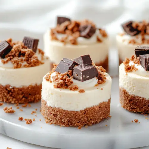 Mini Biscoff Chocolate Cheesecakes
