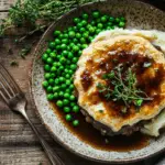 Classic Steak & Ale Pie with Mash and Peas