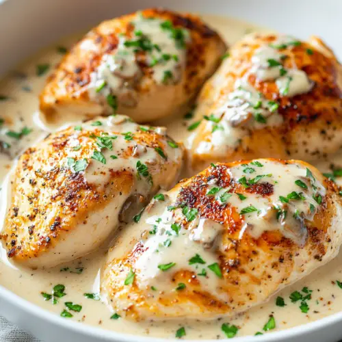 Creamy Garlic Mushroom Chicken