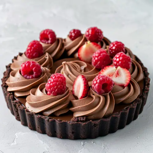 Chocolate Raspberry Mousse Tart
