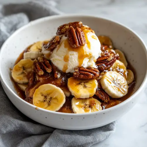 Caramelized Banana Pecan Sundae