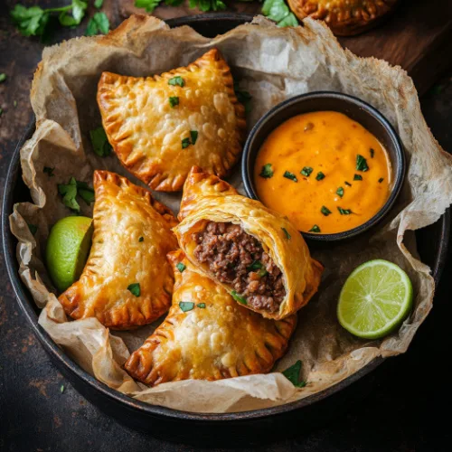Beef Empanadas with Spiced Dipping Sauce