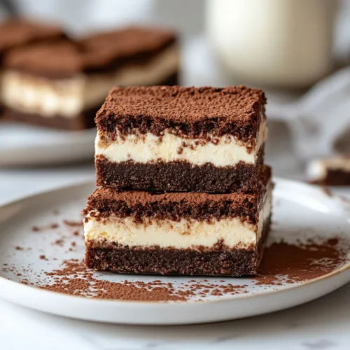 Tiramisu Brownie Bars