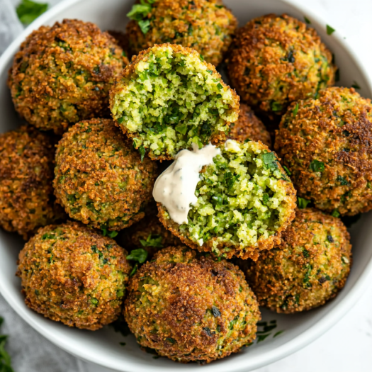Crispy Herb Falafel with Tahini Sauce