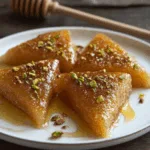Pistachio Kunafa Triangles
