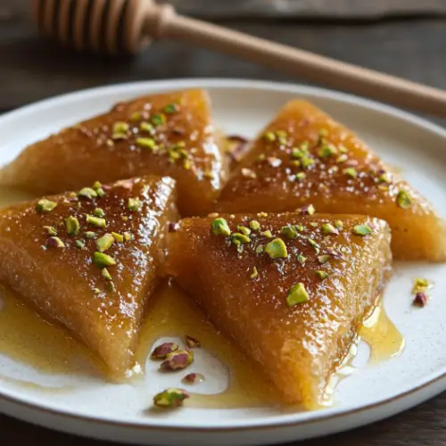 Pistachio Kunafa Triangles