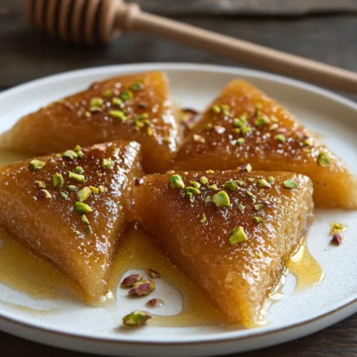 Pistachio Kunafa Triangles