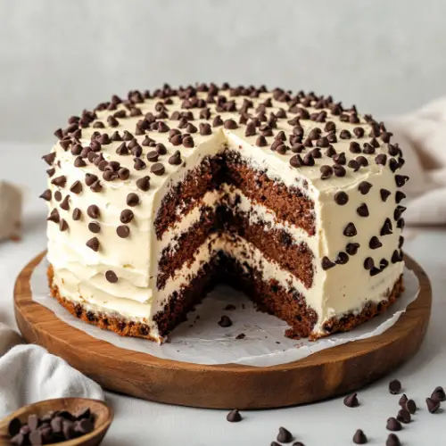Chocolate Chip Cannoli Layer Cake