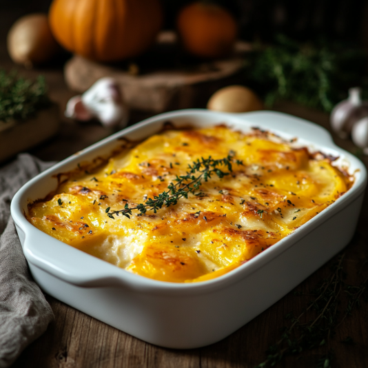 Golden Potato & Butternut Squash Gratin