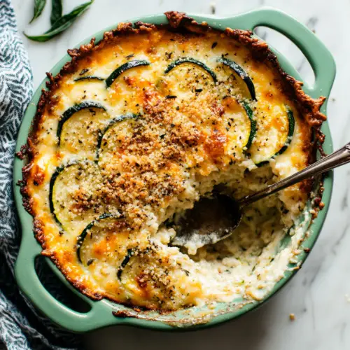Cheesy Zucchini and Quinoa Gratin