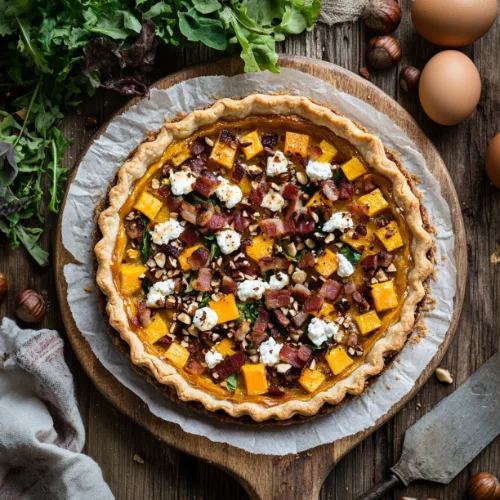 Butternut Squash and Goat Cheese Tart