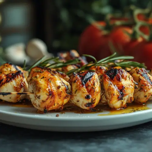 Garlic Herb Grilled Chicken Skewers